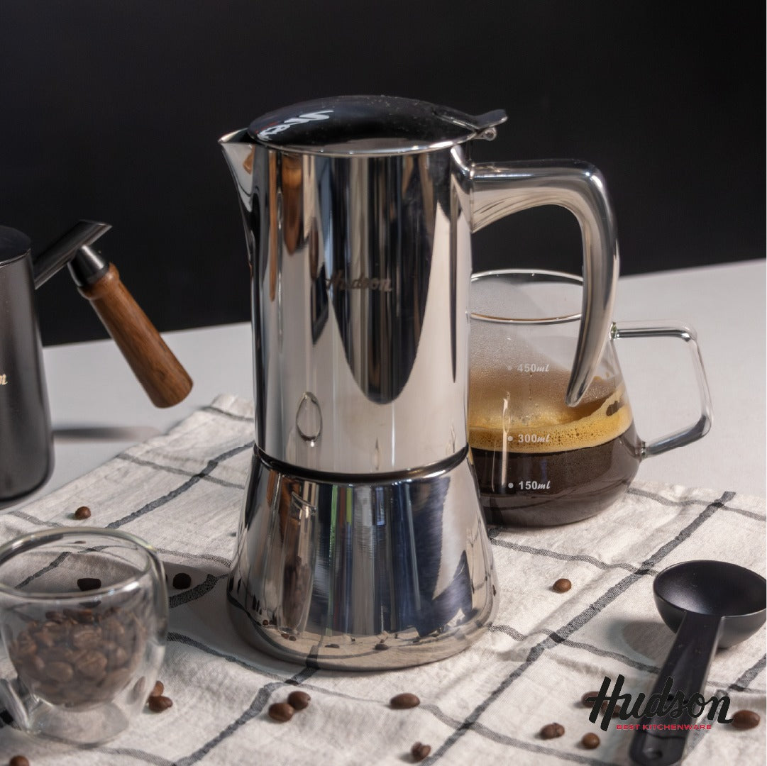 Cafetera Italiana Hudson de Acero Inoxidable Mirror 6 Pocillos Apta Inducción – SSCM22