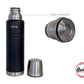 Termo Botella Térmica 1L Acero Inoxidable Doble Pared Negro