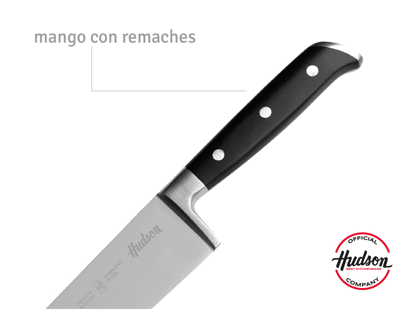 Cuchillo Chef 8 Linea Hudson Acero Inoxidable