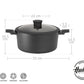 Olla Cacerola 22Cm Hudson Daily Aluminio Antiadherente Negra