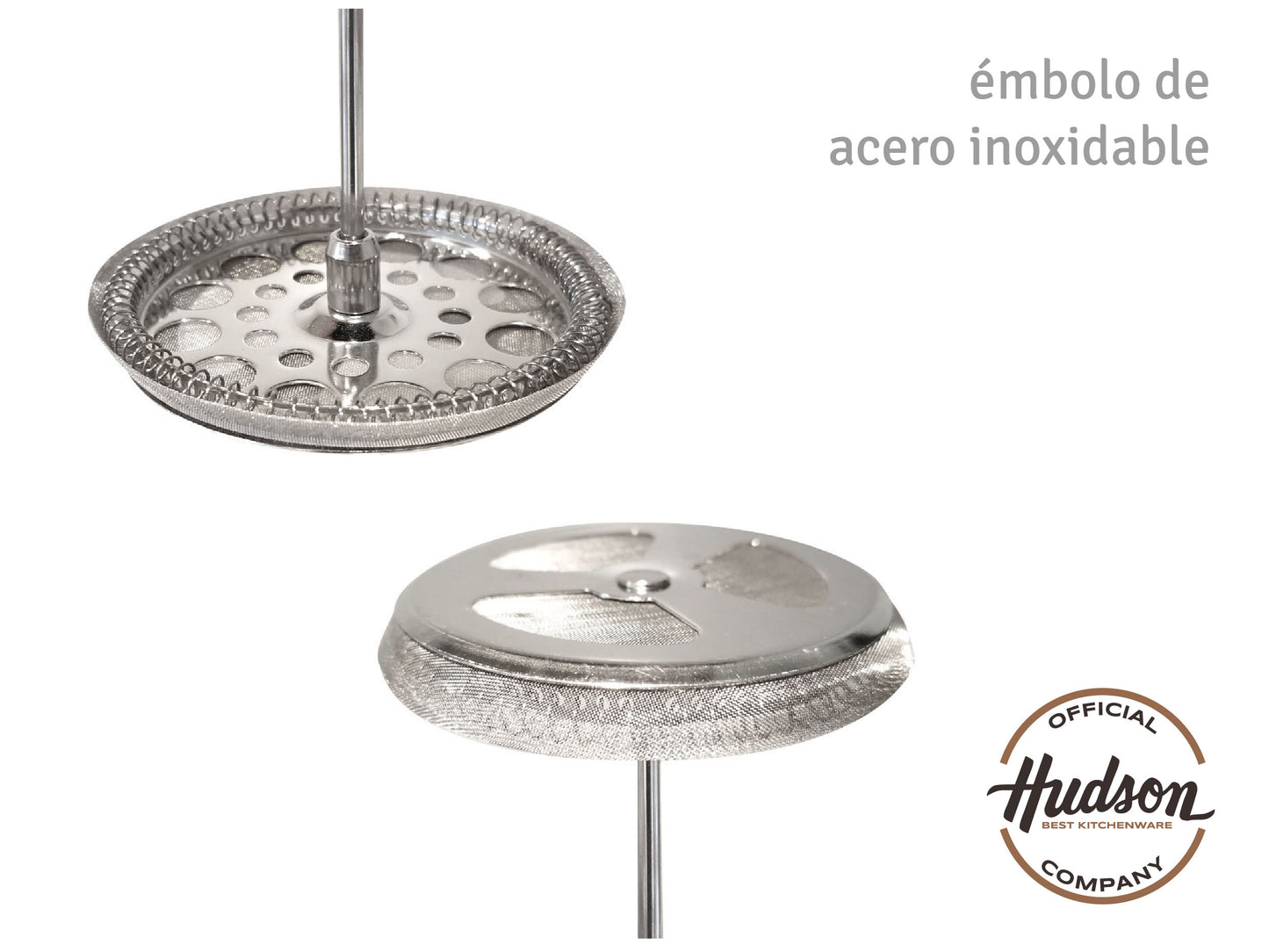 Set Hudson Cafetera Embolo 600 Ml + 2 Vasos Hudson Oficial