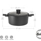 Olla Cacerola 26cm Hudson Daily Aluminio Antiadherente Negra