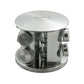 Especiero Giratorio Hudson Acero Inoxidable 8 Frascos Vidrio